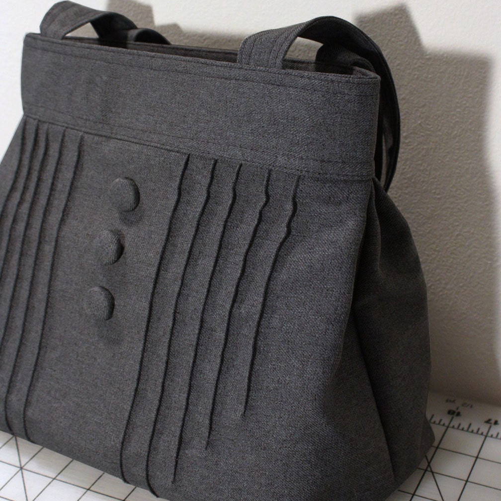 Customizable Pintuck Purse with Buttons -- Choose Your Color