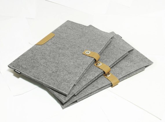 Macbook air 13" Macbook Sleeve Case Wool Felt Custom Made Felt Case Sleeve Cover Bag Genuine Leather for Macbook air 13"-B20741