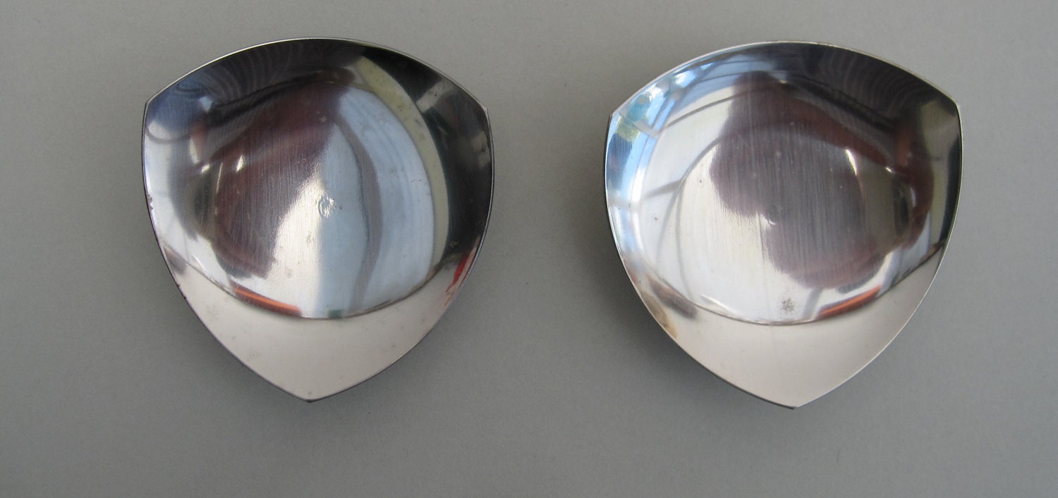 Vintage Danish Modern Ashtrays - Stainless Steel/Dansk/Boxed //HG61