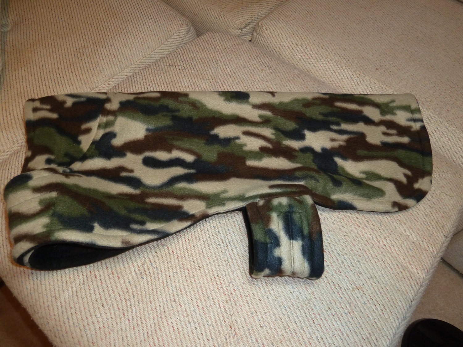 Camo/Military Style Fleece Dog Coat (Large)