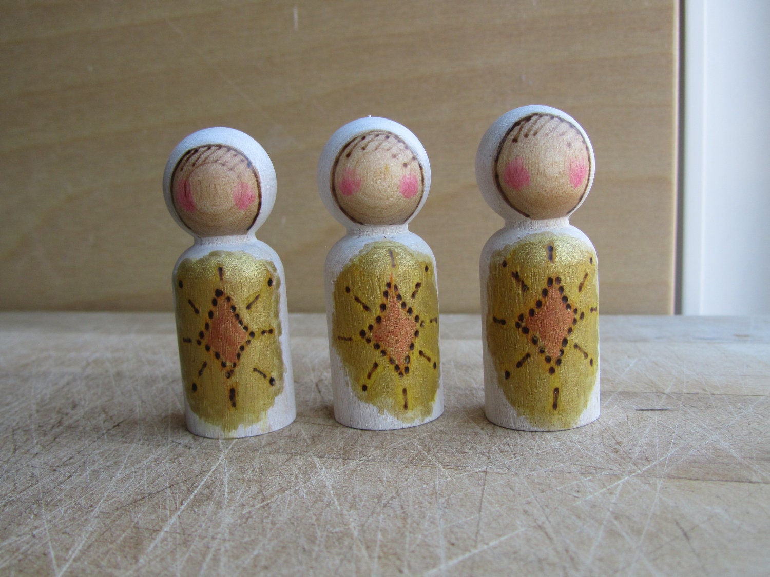 Nature's Star Children - Natural Wooden Toy - Set of 3