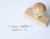Personalized Wedding Calligraphy stamp - 2" custom handlettered rubber stamp personalized for a DIY wedding