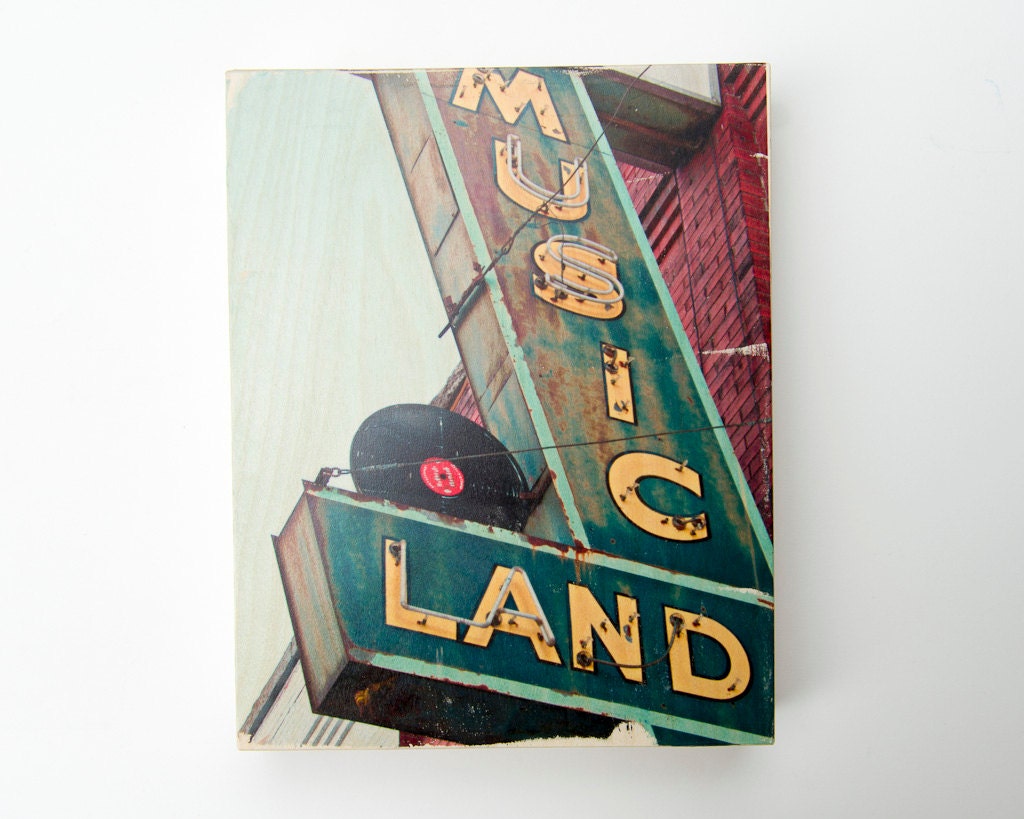 Music Land- Limited Edition Fine Art Photo Transfer on 16"x20" Wood Panel by Patrick Lajoie