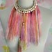 M A R O C A /Multi-colored tribal fringe & pom pom necklace