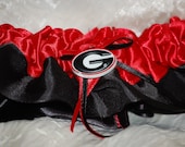 Custom Georgia UGA Bulldogs Football Team Bridal Garter