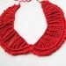 Red Peter Pan Collar - Red collar necklace-Fashion Knitted Collar Bib Necklace-red Collar Bib Necklace