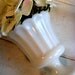Vintage Milk Glass Vase, Pedestal flower vase, bowl, wedding or holiday display, white decor