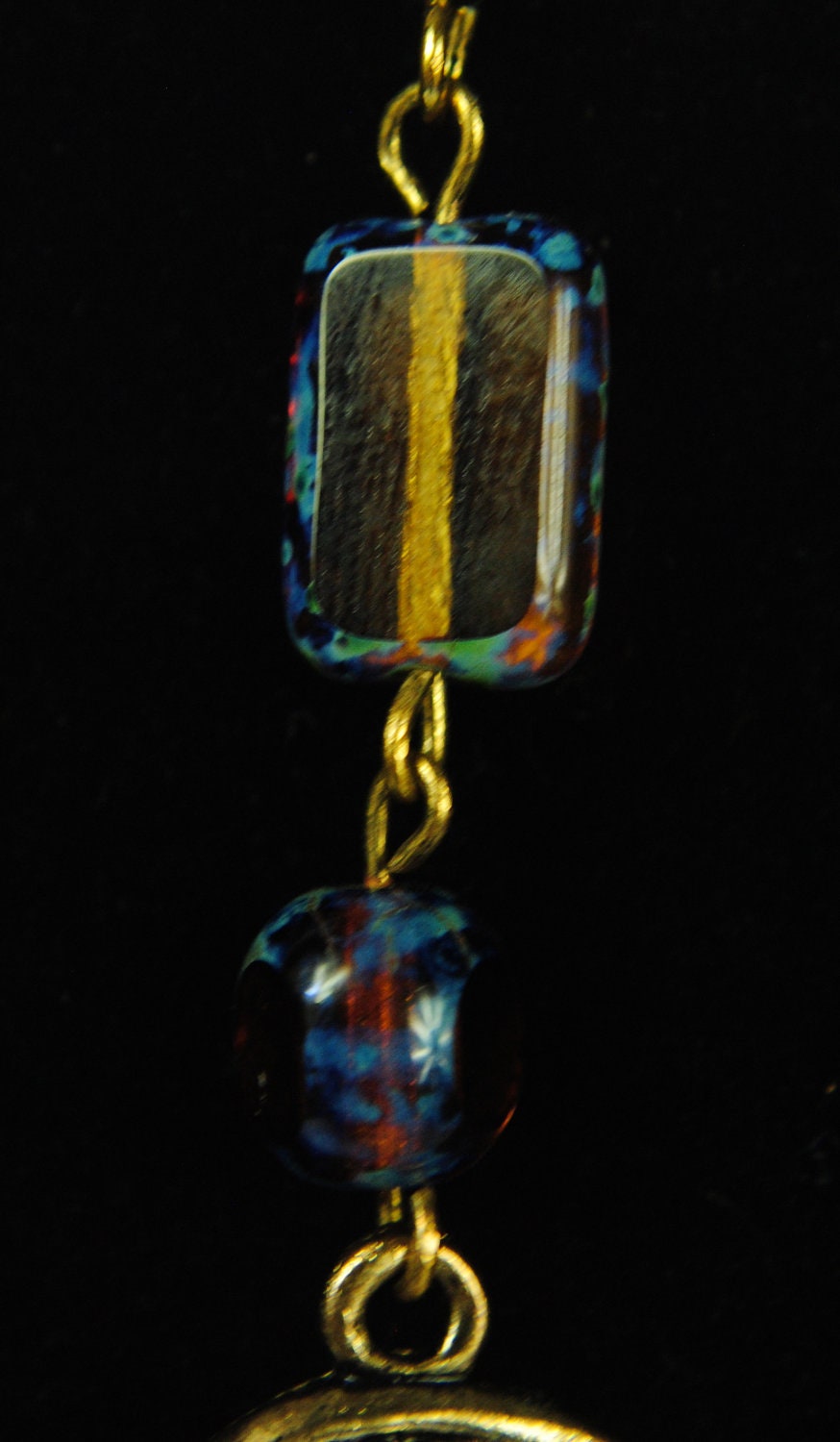 Antique Gold Feather Earrings