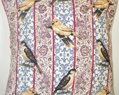Birds cushion/pillow vintage style retro shabby chic