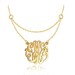 Monogrammed Initials Necklace Medium (Order Any Initials) - Sterling Silver w/ 24K Gold