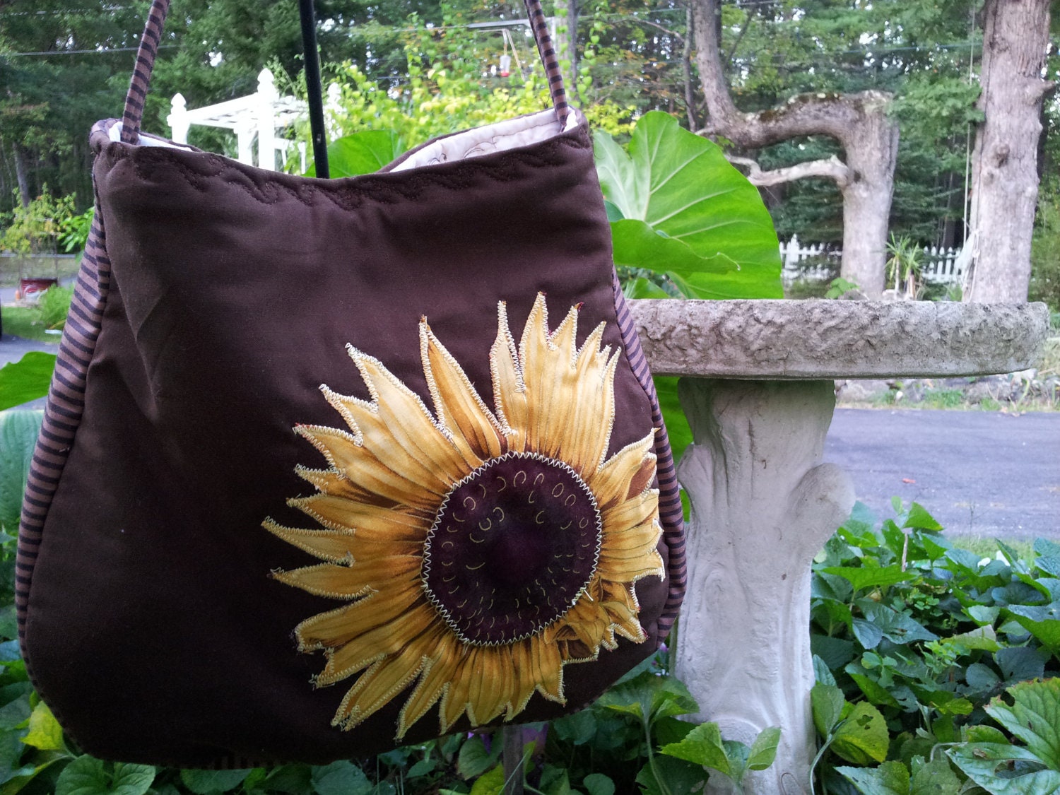 Quilted sunflower fall/autumn purse