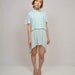 Vintage 70's Light Blue Hi-Low Dress with Peter Pan Collar