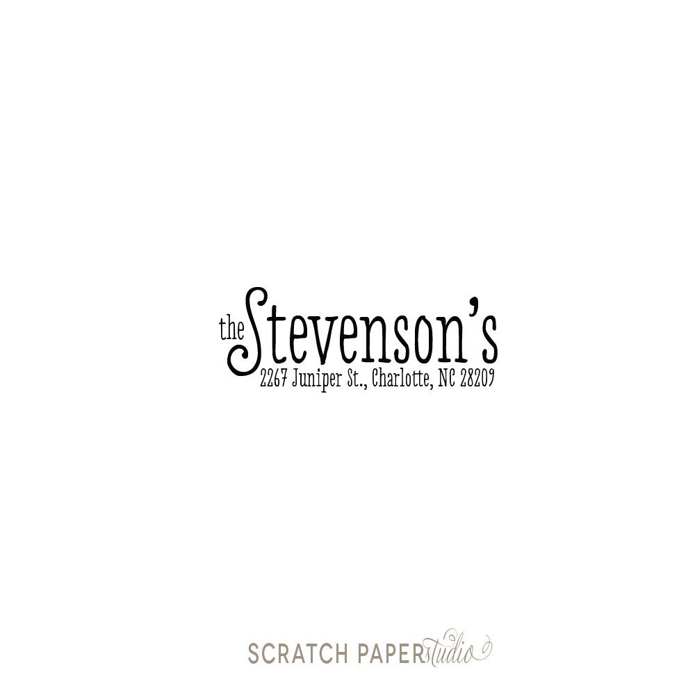 Custom Rubber Address Stamp No 5