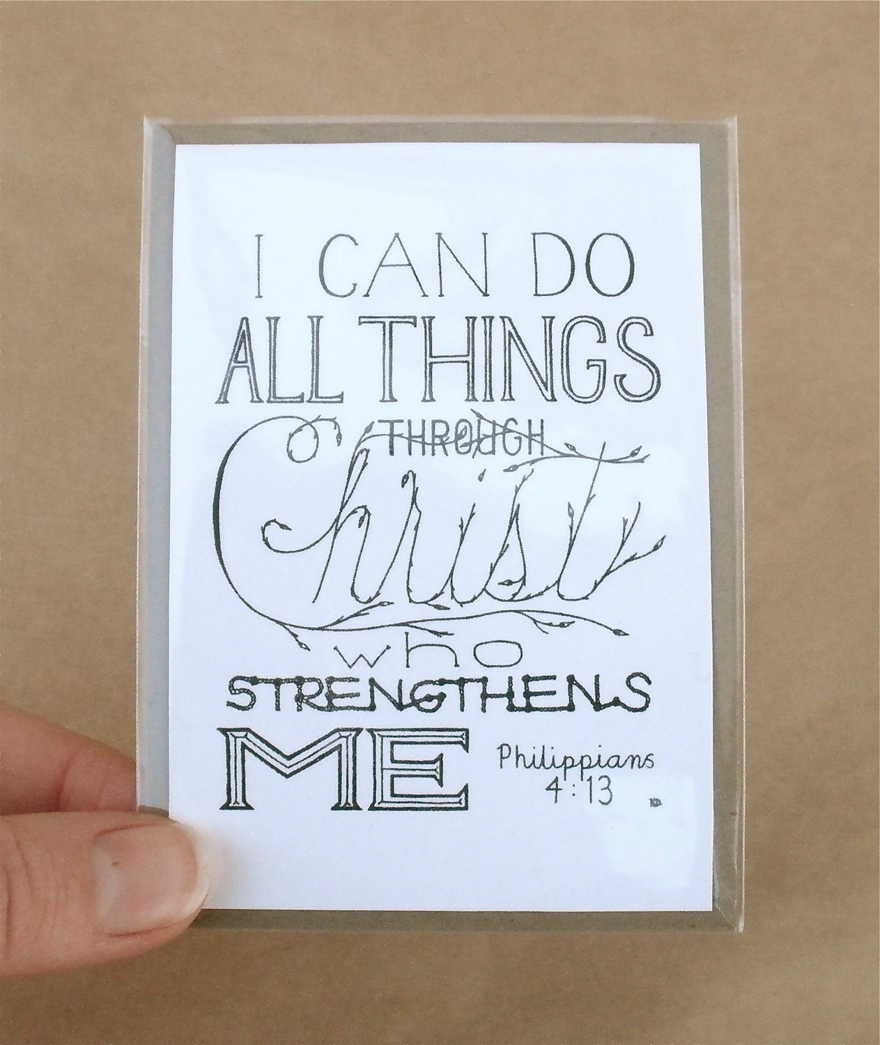 ATC, ACEO, Gift Tag, Miniature Typography, Dollhouse Poster