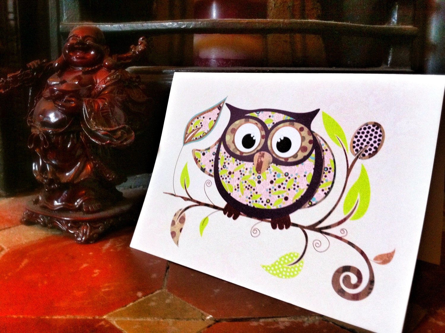 Owl Illustration Greeting Card
