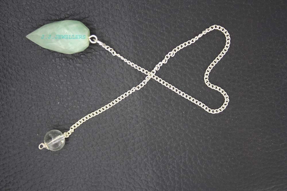 New Healing parrot Green Aventurian pendulum With Crystal Pagan ET A5/3