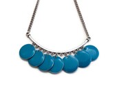 Turquoise Necklace - Metal Necklace - Drop Necklace - Dangle Necklace