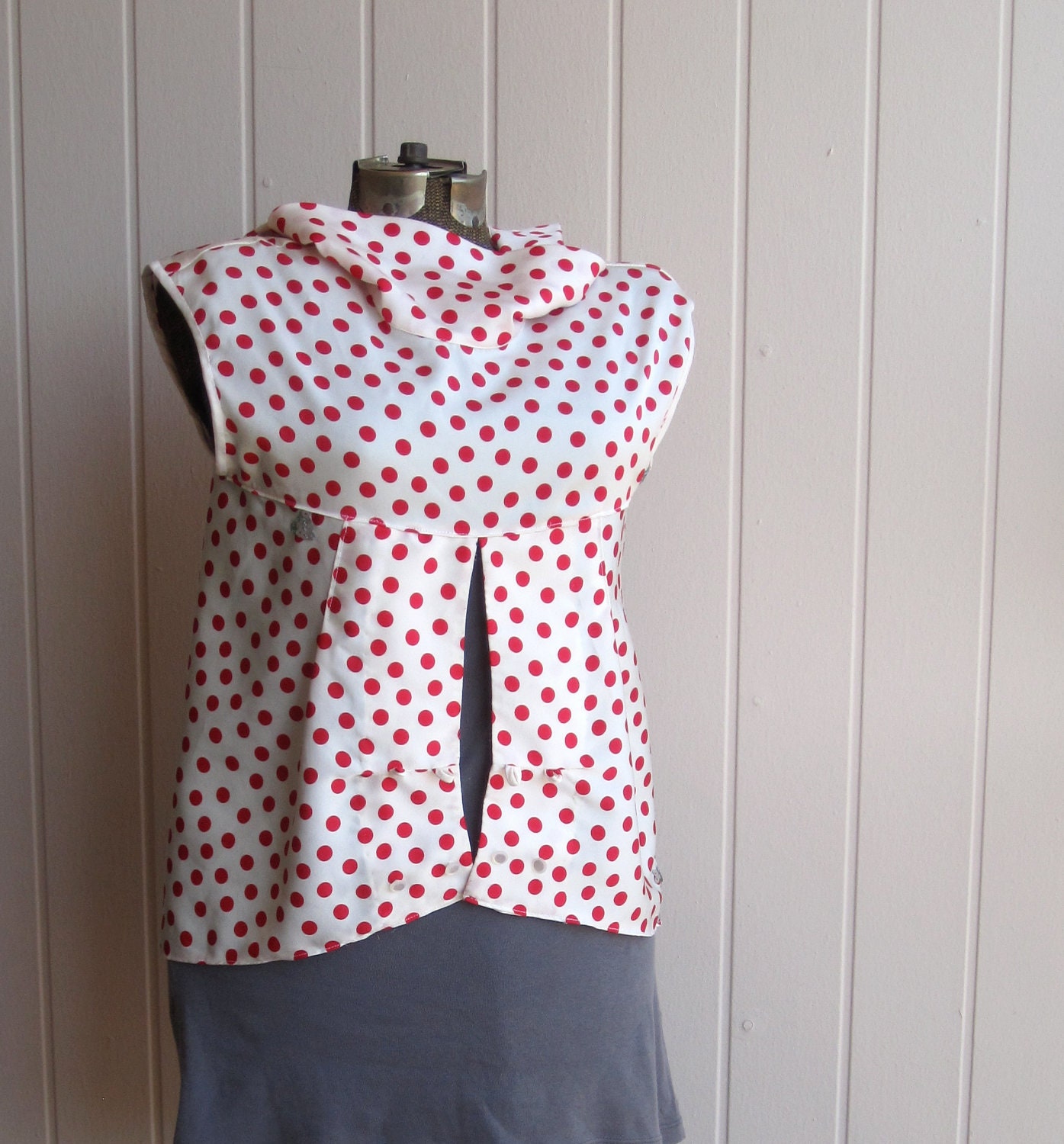 Upcycled blouse with recycled sequin embellishment - size M