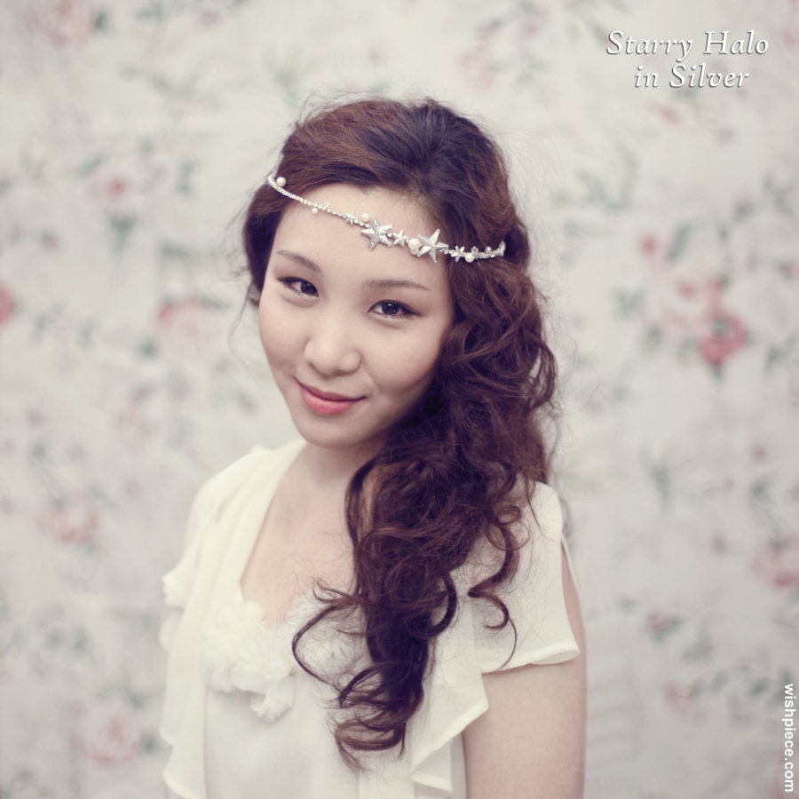 Bridal Halo, Stars Headpiece, Bridal Headband, Wedding Hair Accessories