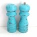 Salt and Pepper Shakers - Shabby Chic Turquoise - Kitchen Decor