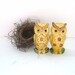 SALE - Owl Salt and Pepper Shakers - Vintage Ceramic - Retro Kitchen
