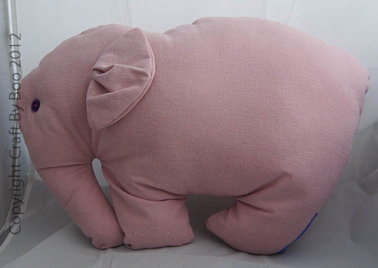 Pink Elephant shaped cushion