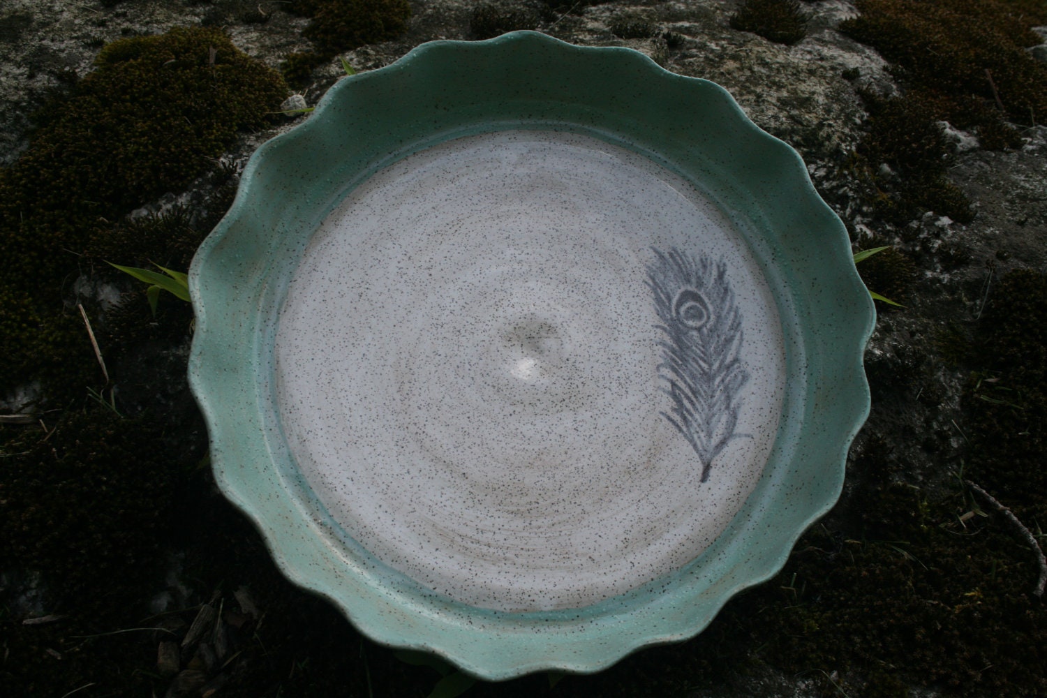 Ceramic Pottery Pie Plate Casserole or Serving Dish