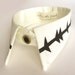 Hand Printed 'Transmission' Collar - Black/Ivory