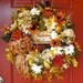 Welcome to the Lighter Side of Autumn XXL Luxury Wreath, pears, beaded fruit, sunflower, mum, hydrangea