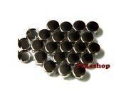 6mm 100pcs Silver flat head round studs / HIGH Quality -  Fikashop