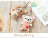 Japanese Wool Needle Felting Craft Kit -Chihuahua and Corgi