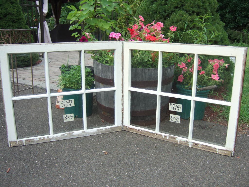 2 RARE old Matching Vintage Window sash old 6 pane 30 x 24 from 1939