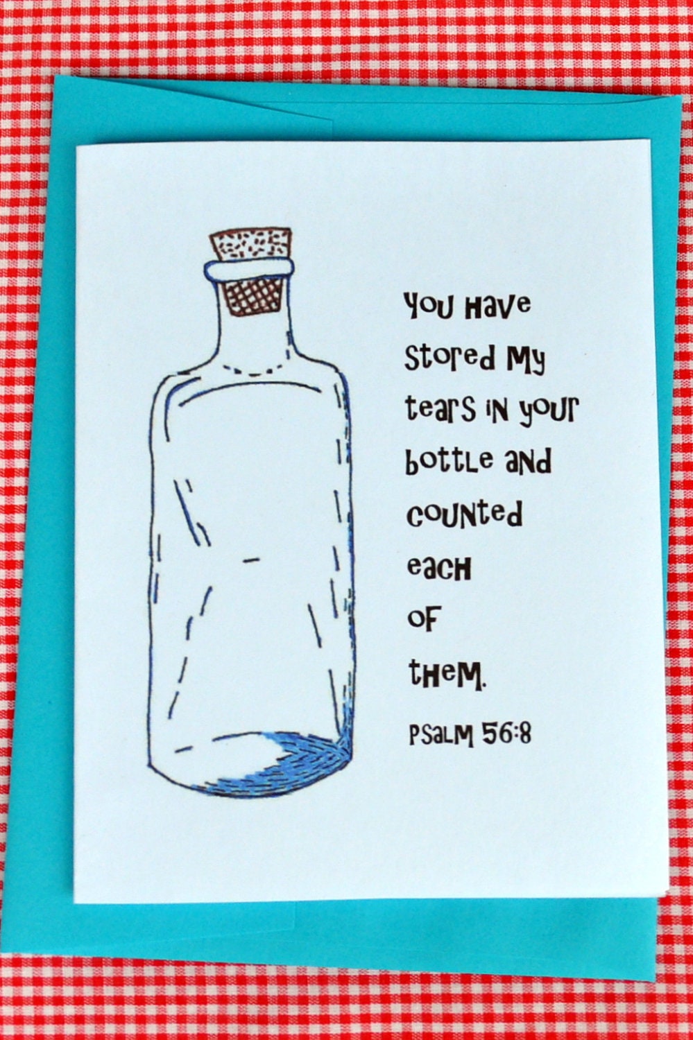 Items similar to Tears in a Bottle. A set of 5 Christian art and