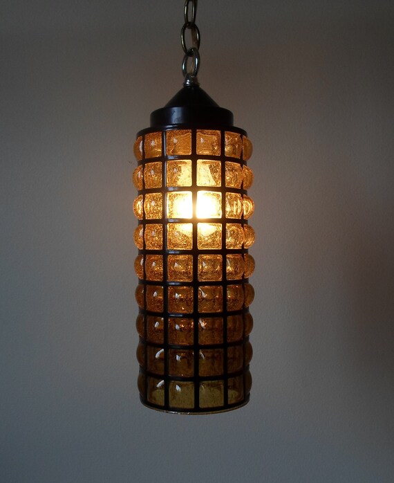 Vintage Mid Century Modern Swag Light by alsredesignvintage