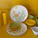 Vintage 23pc Milmac Like Dinnerware Set Picnic Set Patio Set Camping Set Mix Matched Set Cottage Chic Flower Plate Cup Bowl
