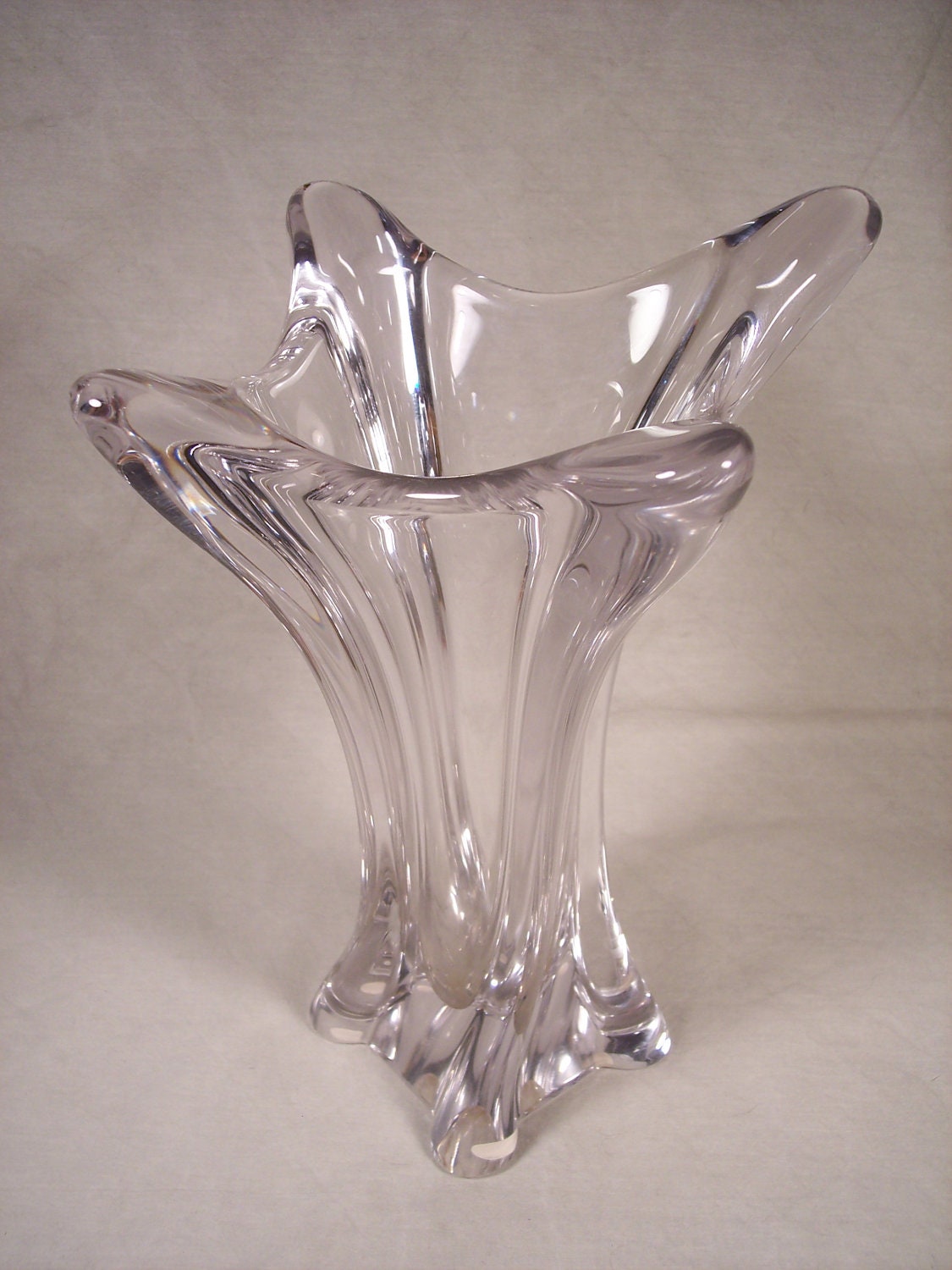 Large Mid Century Cofrac Art Verrier Art Glass Vase France