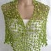 Crocheted green magic shawl, scarf by Arzu's Style