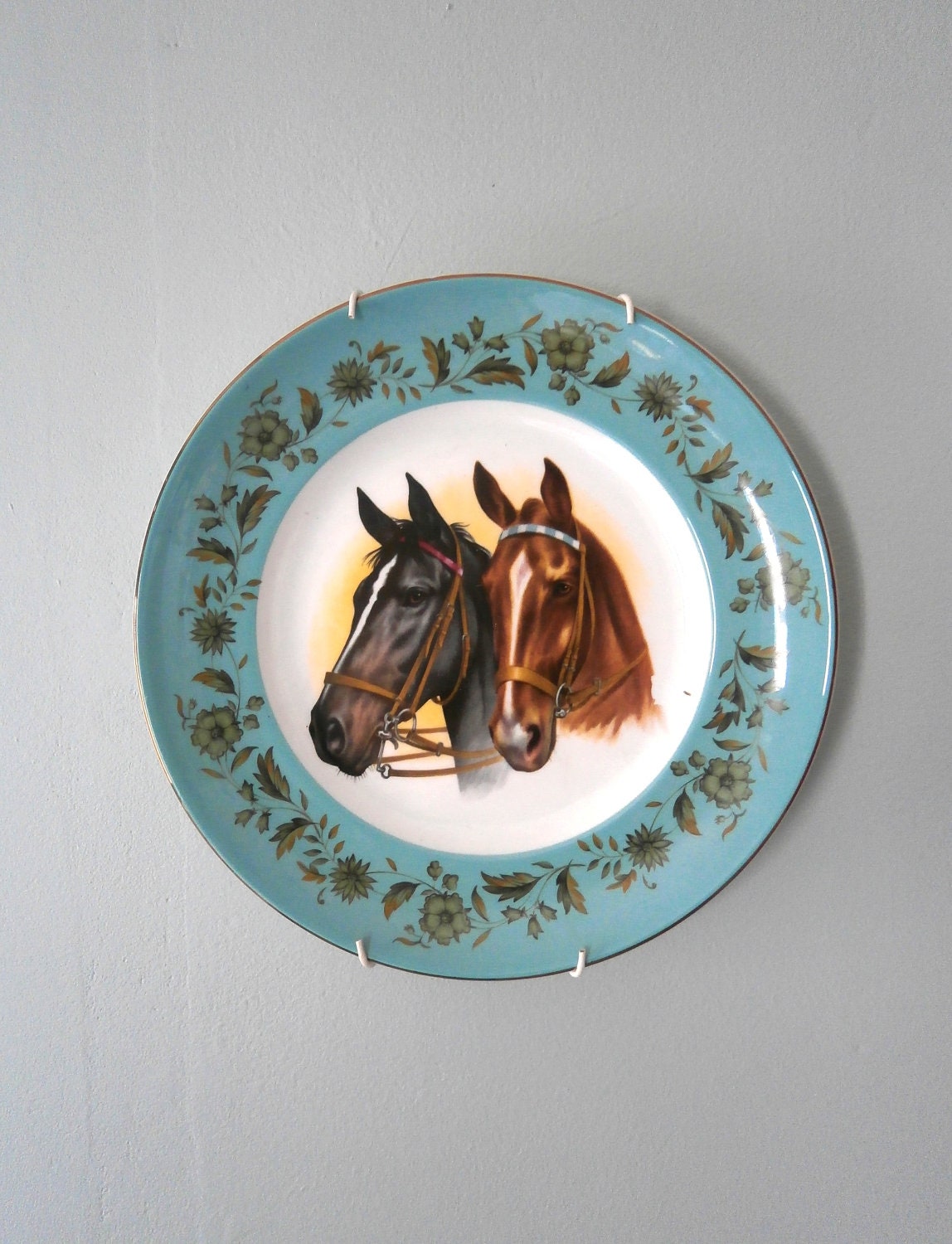 Vintage Horse Plate Equestrian