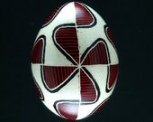 Pysanky Ukrainian Easter Egg Red Bleach S Hand Decorated Chicken Egg