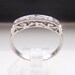 Art Deco Engagement Ring or Wedding Band. Diamond and Quality Solid 18K White Gold. Lovely Stacking or Eternity Ring.