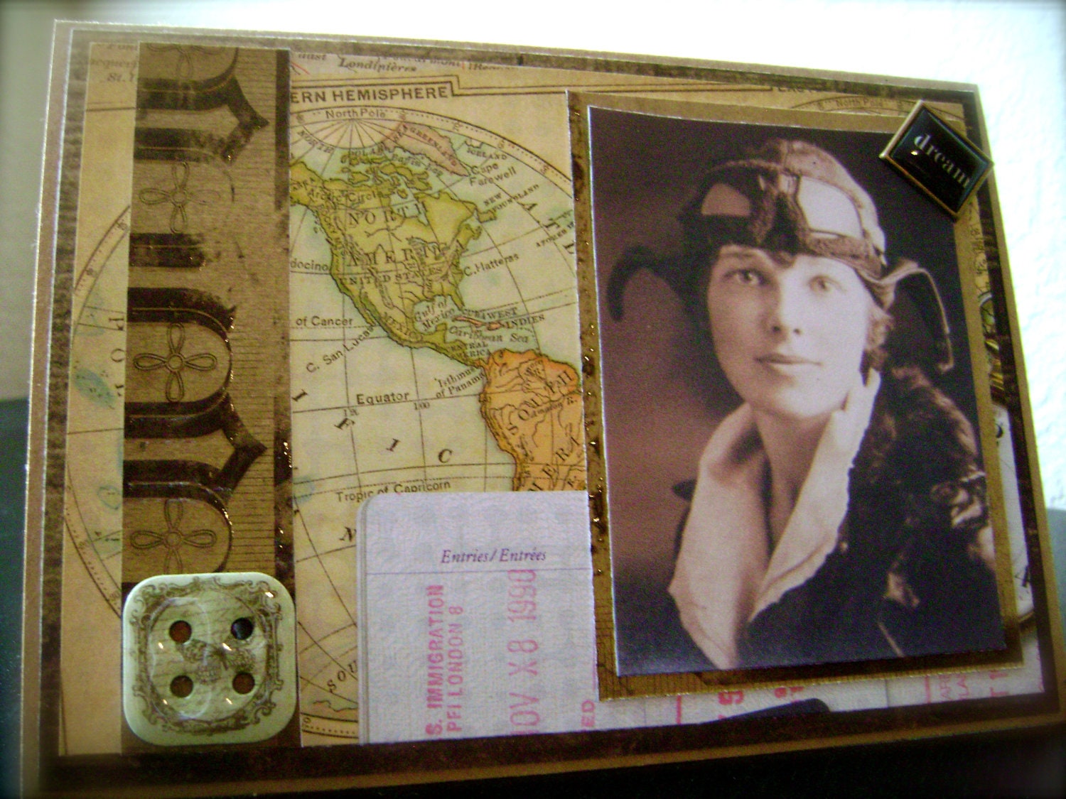 Amelia Earhart Fearless Flyer Greeting Card