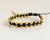 Waxed Linen Bracelet, Macrame Bracelet, Delicate Bracelet, Boho Bracelet
