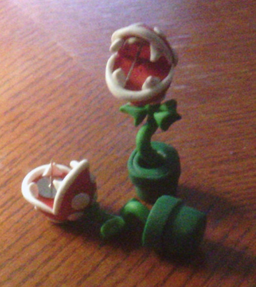 Biting Piranha Plant Stud Earrings