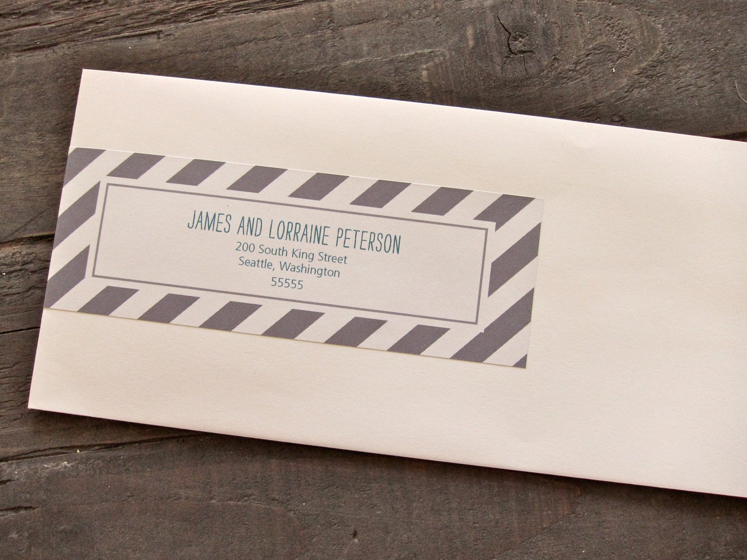 Printable Wrap Around Address Labels: Stripe