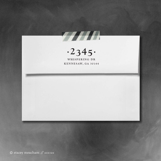 Custom return address stamp // rubber stamp // stamp // self inking // Numerals