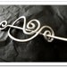 Custom hammered silver toned aluminium shawl pin