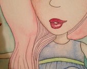 This is NOT a print. ORIGINAL Illustration / Watercolor - 'Dreams of Paris'