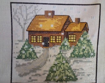 4 SEASONS winter is a small cross stitch kit Ideal for beginners