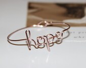 Rose Gold "hope" Bracelet - silver plated