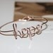 Rose Gold "hope" Bracelet - silver plated
